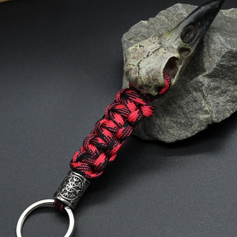 🔥Last 4 hours Sale: Save $10-💀Vikings Eagle's Head-Odin Crow Skeleton Keychain