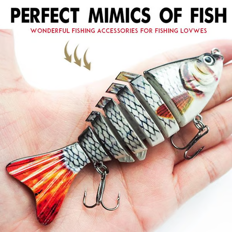 🌞 Spring Sale 50% Off🔥8-Segment Bionic Swimbait | Ultra-Realistic S-Action Multi-Jointed Fishing Lure for Bass, Pike & Trout🎣