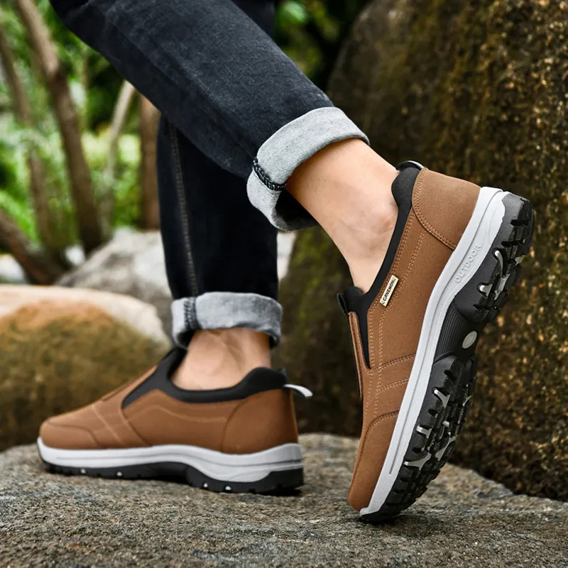 (⏰Sell At The Lowest Price🔥)Men's Comfortable Waterproof Breathable Orthopedic Walking Shoes Hiking Shoes