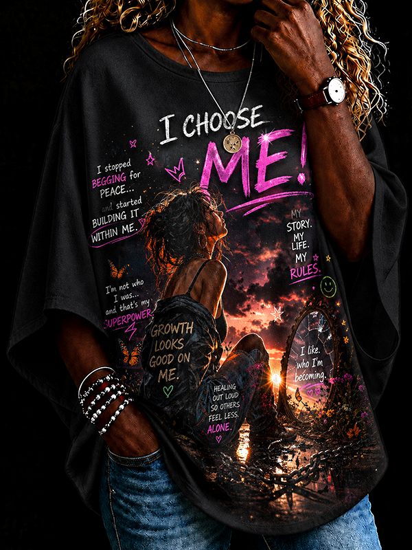 Women's I Choose Me Print Long Sleeve T-Shirt