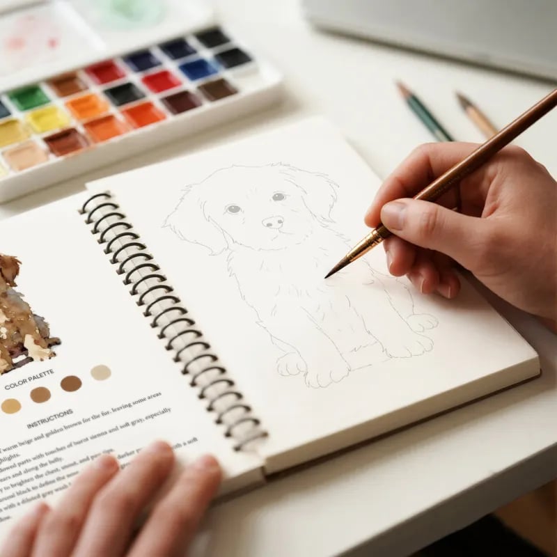 LAST DAY SALE 60% OFF 🖼️Beginner-Friendly💕 Watercolor Workbook