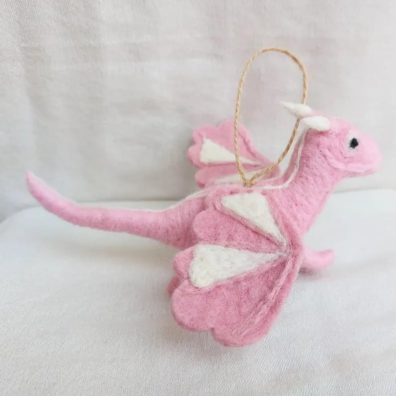 Felt Dragon Christmas Ornament