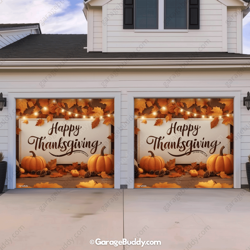 Garage Buddy | Happy Thanksgiving (B) | Festive Garage Door Cover