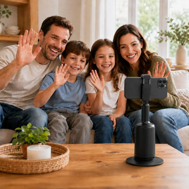🔥 Today Only: 50% OFF — 360° AI Face-Tracking Phone Stand with Gesture Control | No App Needed