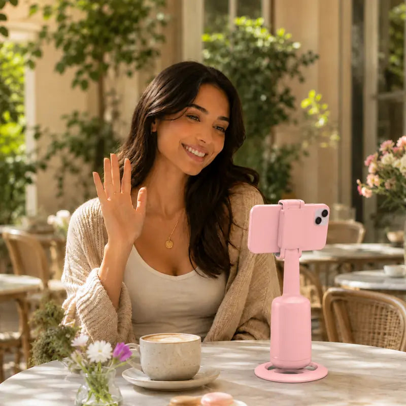 🔥 Today Only: 50% OFF — 360° AI Face-Tracking Phone Stand with Gesture Control | No App Needed