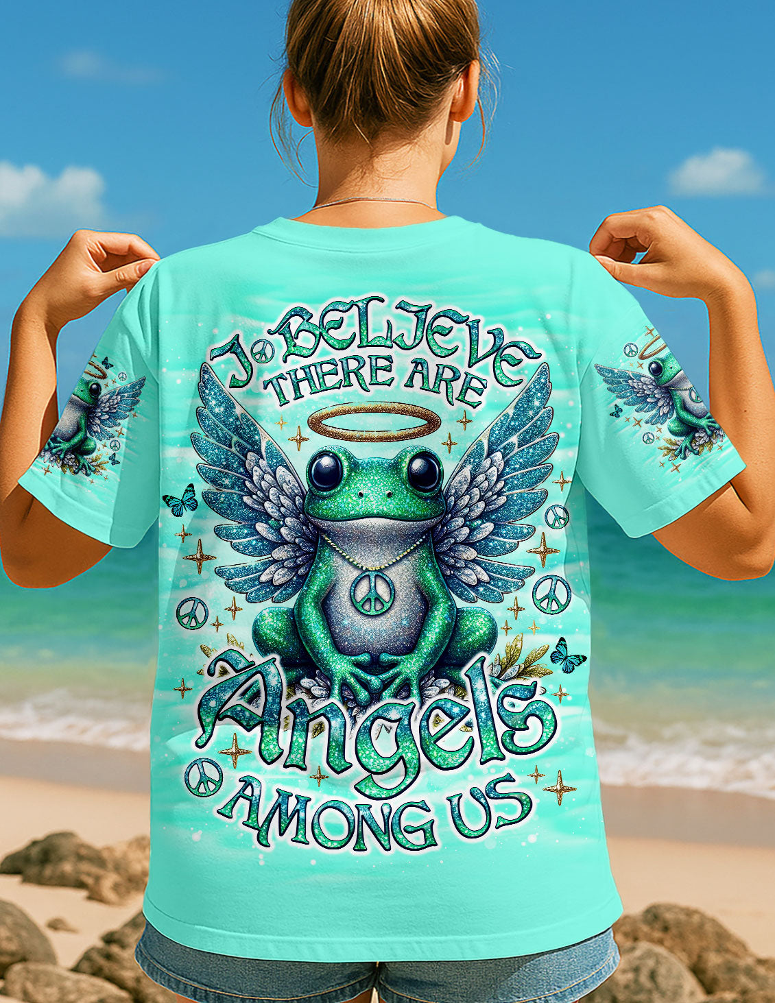 I BELIEVE THERE ARE ANGELS AMONG US WINGS ALL OVER PRINT - TLNO0406252
