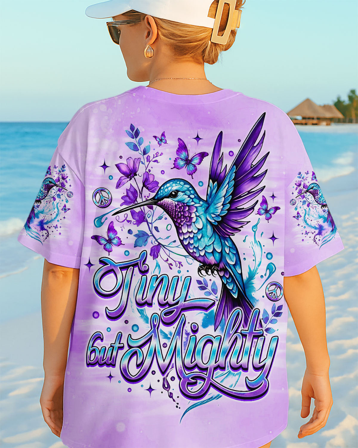 TINY BUT MIGHTY HUMMINGBIRD ALL OVER PRINT - TLNO1809251