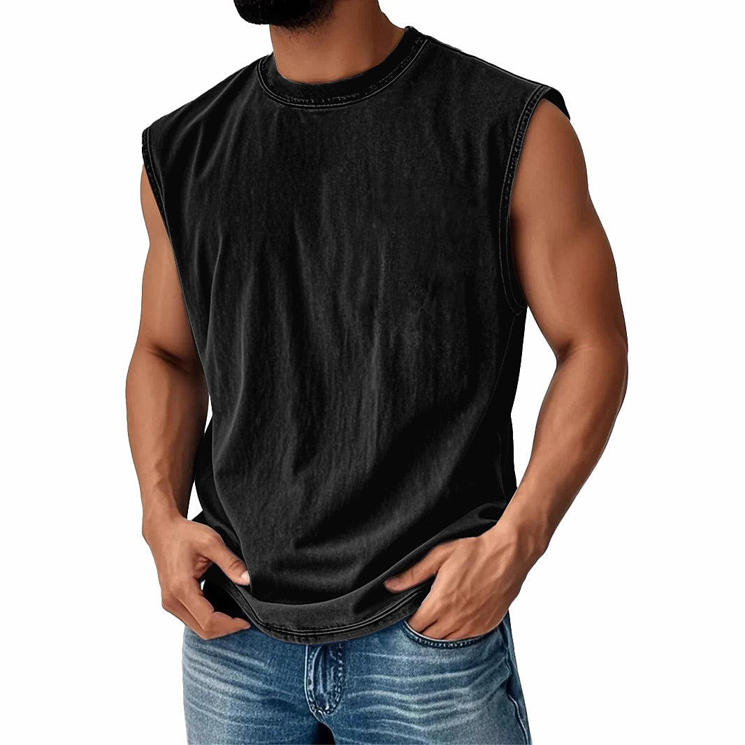 **Liberty Cotton Tank Top - Classic Crew Neck Summer Tee**