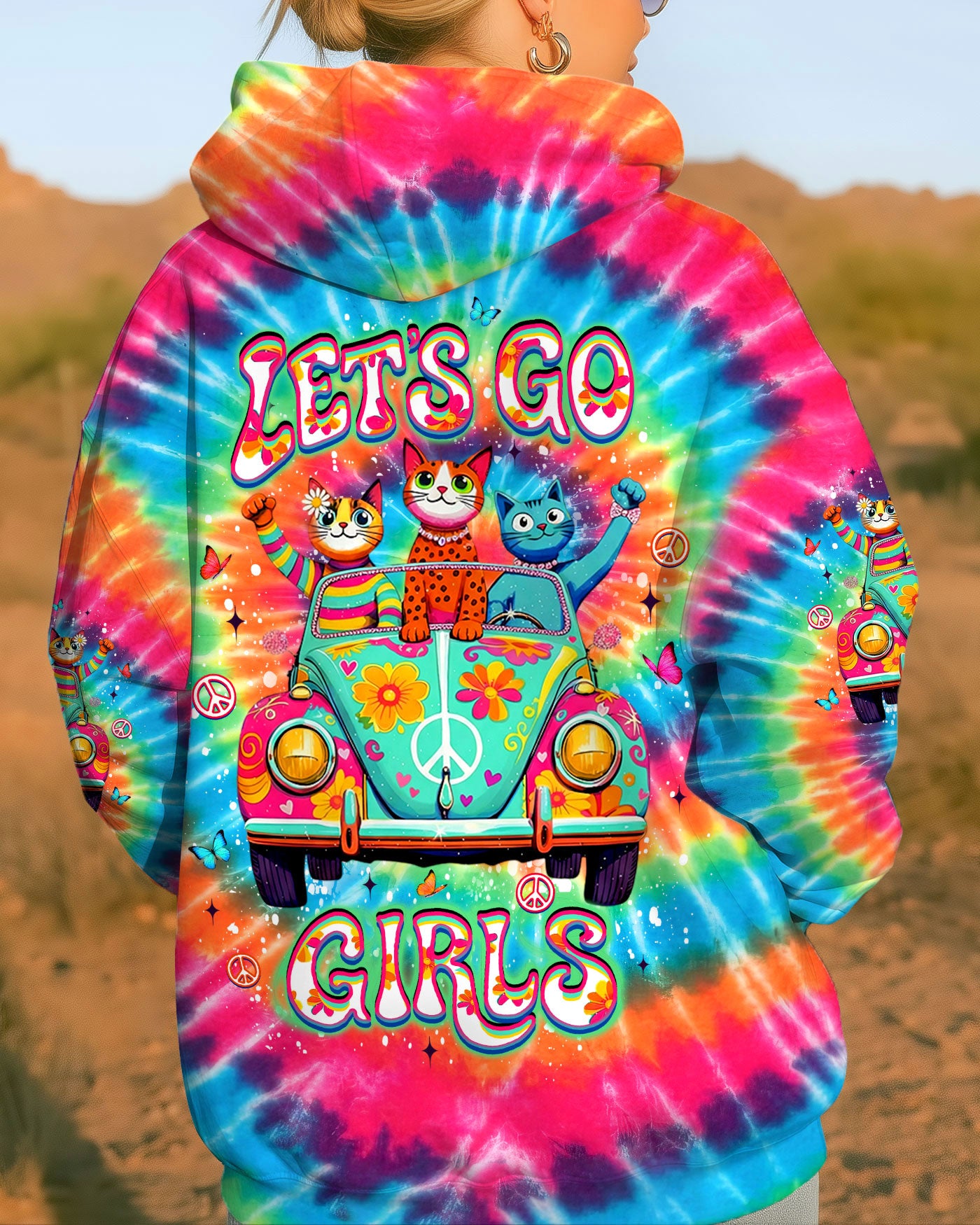 LET'S GO GIRLS CAT ALL OVER PRINT - YHLT0402262