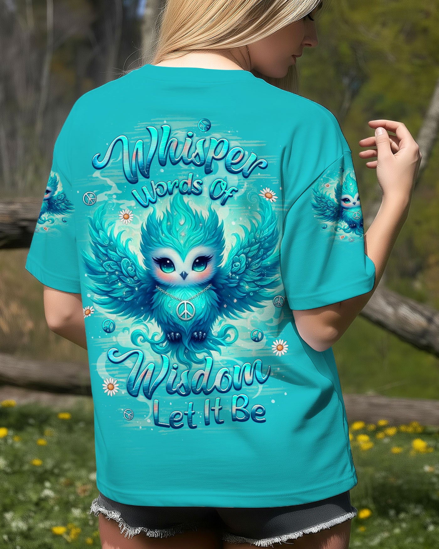WHISPER WORDS OF WISDOM LET IT BE OWL ALL OVER PRINT - YHLT2212252