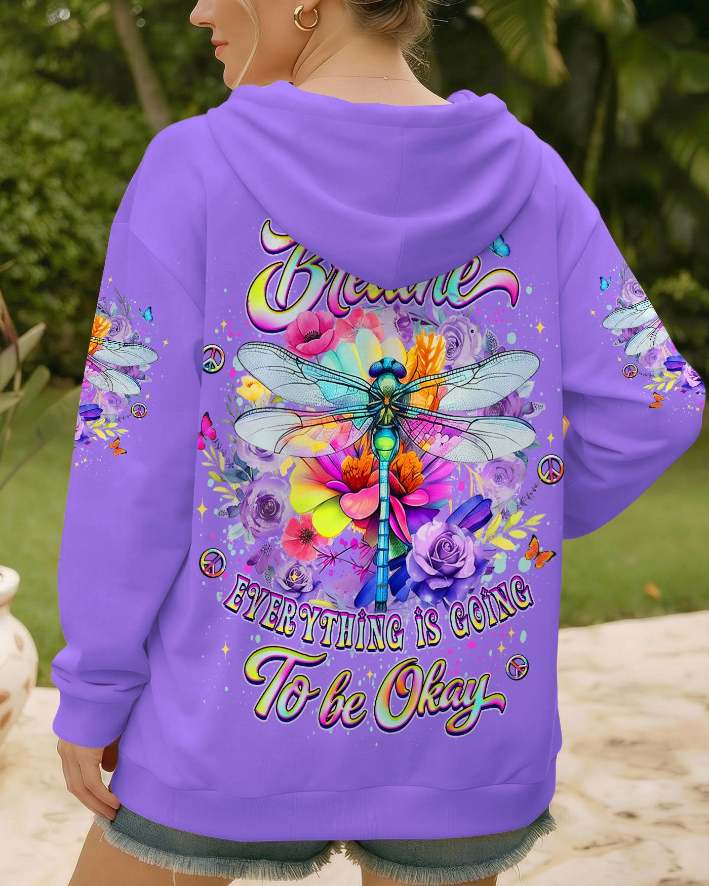 JUST BREATHE DRAGONFLY ALL OVER PRINT - YHLT0902262