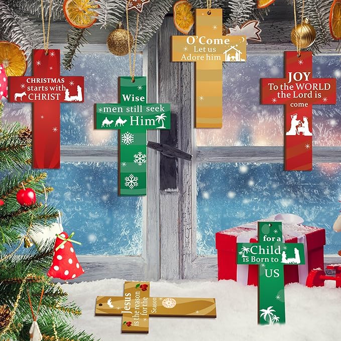 💥Christmas Sale 57% Off -🌲Hanging Wooden Cross Decoration