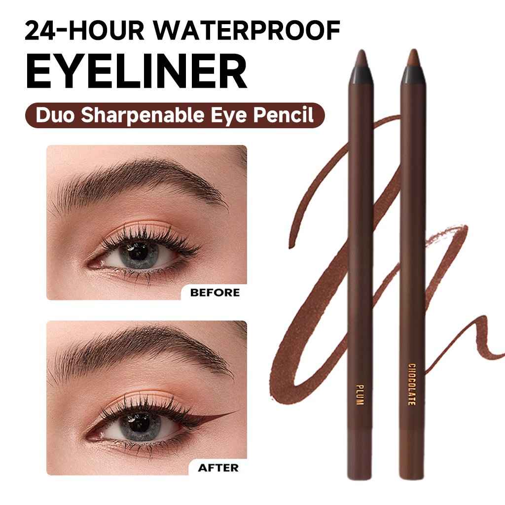 ⚡50K+ SOLD! 🌟24 HR Waterproof Eyeliner Duo Sharpenable Eye Pencil