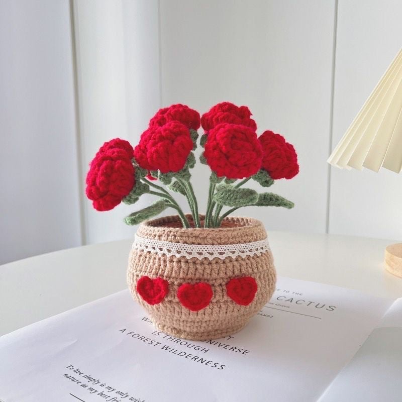 🔥Last 4 hours Sale: Save $20 -Hand-woven Flower Potted Desktop Ornaments (DIY)
