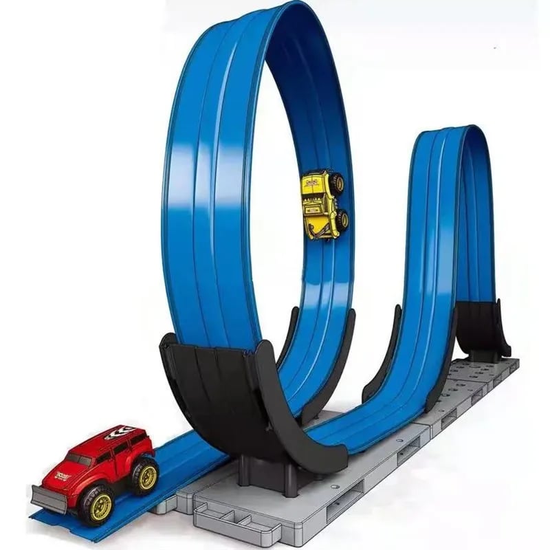 Inertial Anti-gravity DIY Assembled Rail Cars Track Toy DIY Ejection Racing Educational Toys for Boy