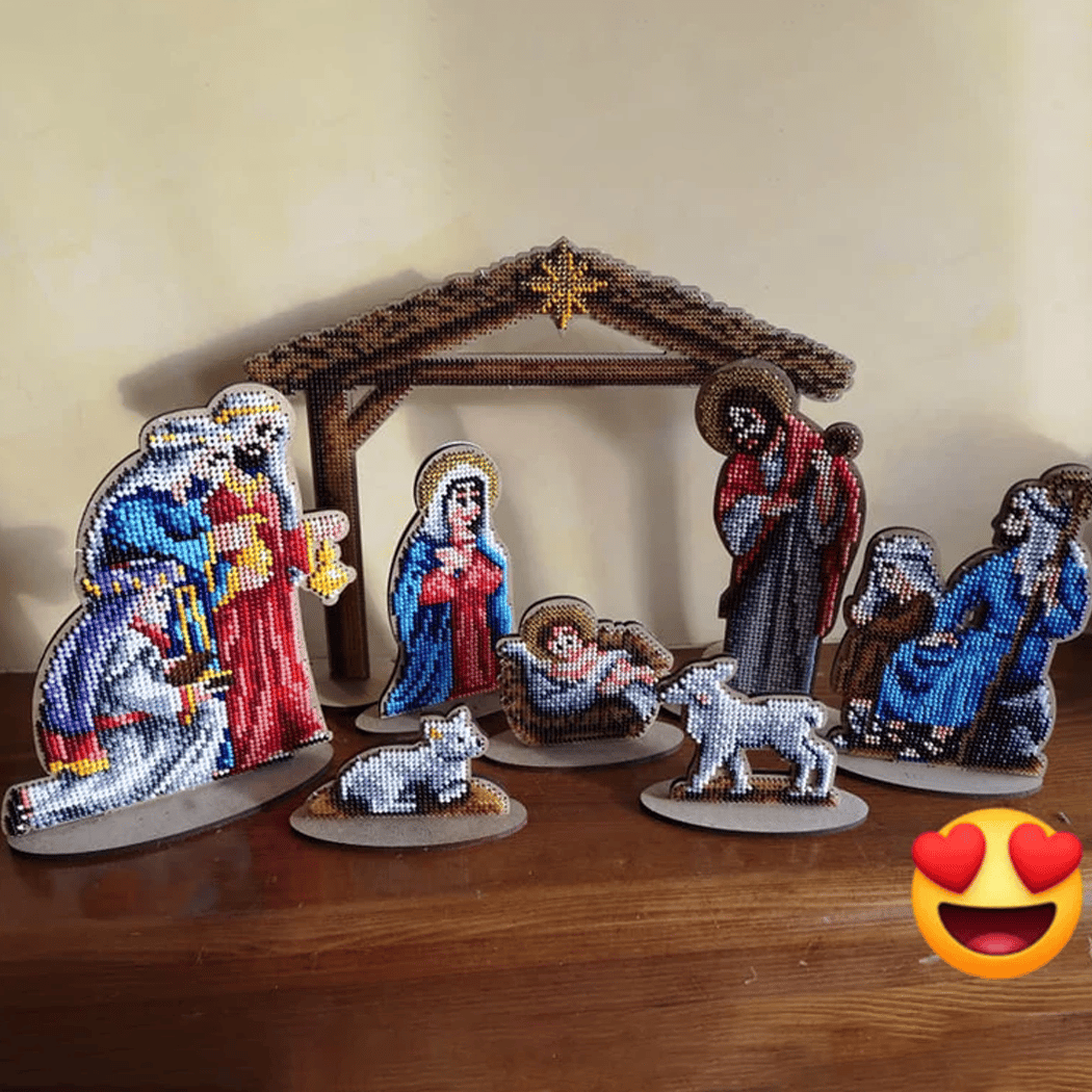 Nativity Scene DIY Bead Embroidery Kit