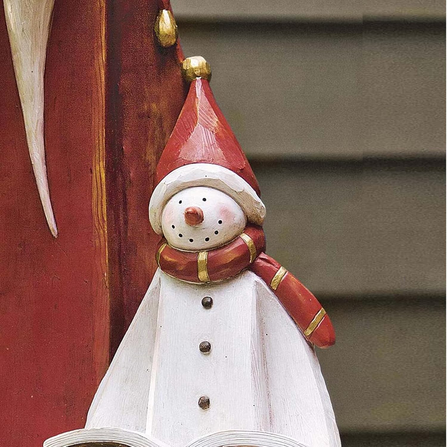 Oncandforal🔥Flash Sale - 70% OFF 🎄Santa and Snowman Sculpture with Solar Lantern