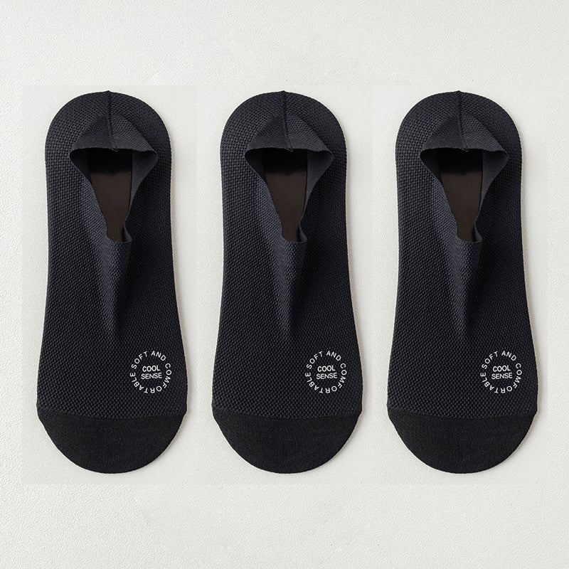 🔥 3-Pair Invisible Grip Socks Pack 🧦 – 2026 Breathable Low-Cut Anti-Slip Sweat-Absorbing Design