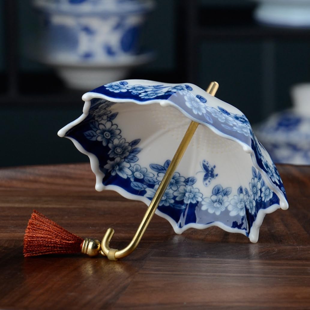 5thousand years Blue and White Porcelain Umbrella Tea Infuser Set