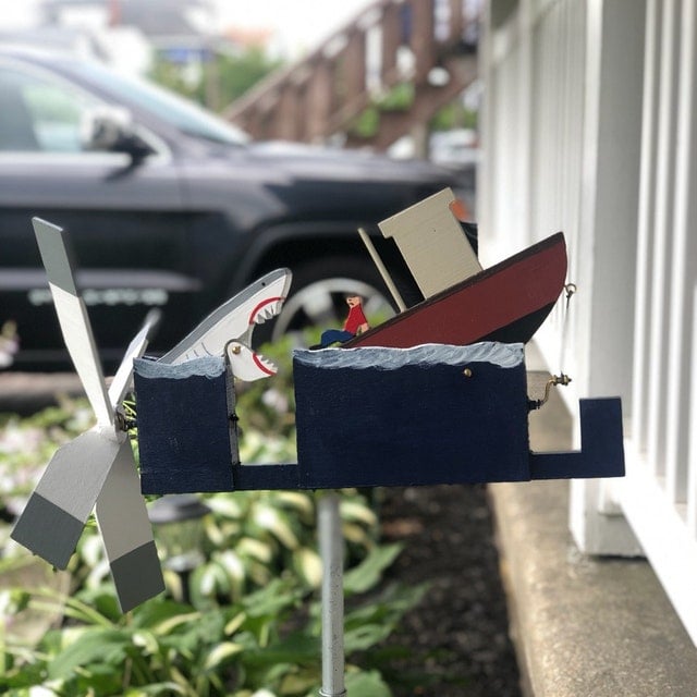 JAWS Disaster Whirligig - Funny Garden Decor