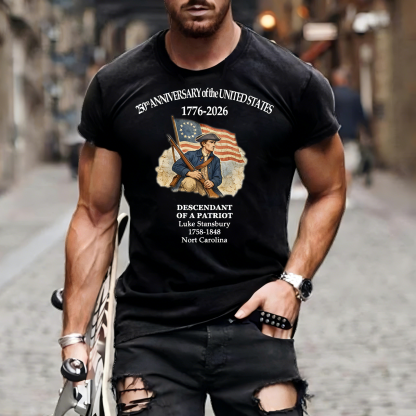 [Copy]Men's Retro 250th Anniversary of the United States Independence Day Cross Print Polo Shirt