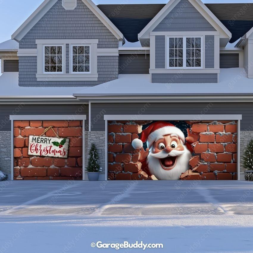 Garage Buddy | Santa's Surprise | Christmas Garage Door Cover