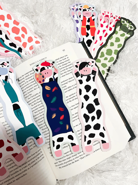 🔥LAST DAY: BUY 5 GET 5 FREE - 📚✨Wavy Cow Bookmarks
