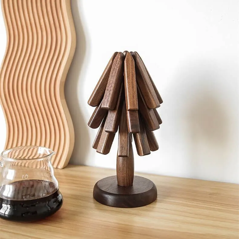 Artistic Walnut Tree Table Mat Set