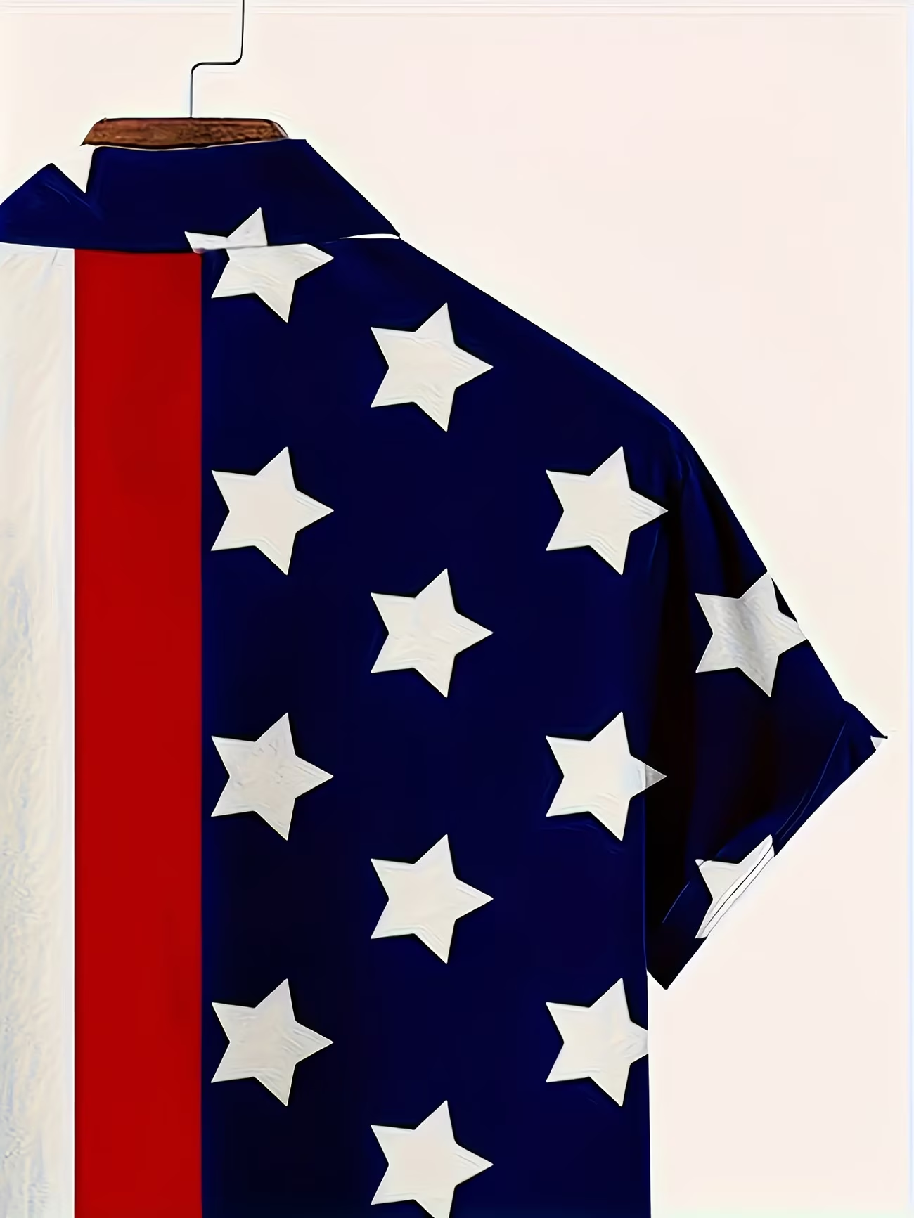 [Copy][Copy][Copy]Men's Eagle US Flag America's 250th Anniversary Button Up Shirt Short Sleeve Patriotic Collared