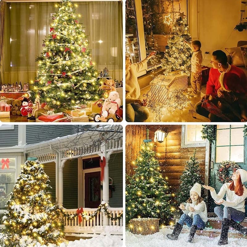 Christmas Tree Waterfall Lights with Ring🔥BUY 2 FREE SHIPPING