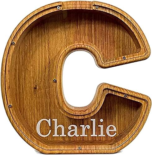 🔥 Last Day 40% OFF – Customize Letter Piggy Bank-Wood Gift For Kids