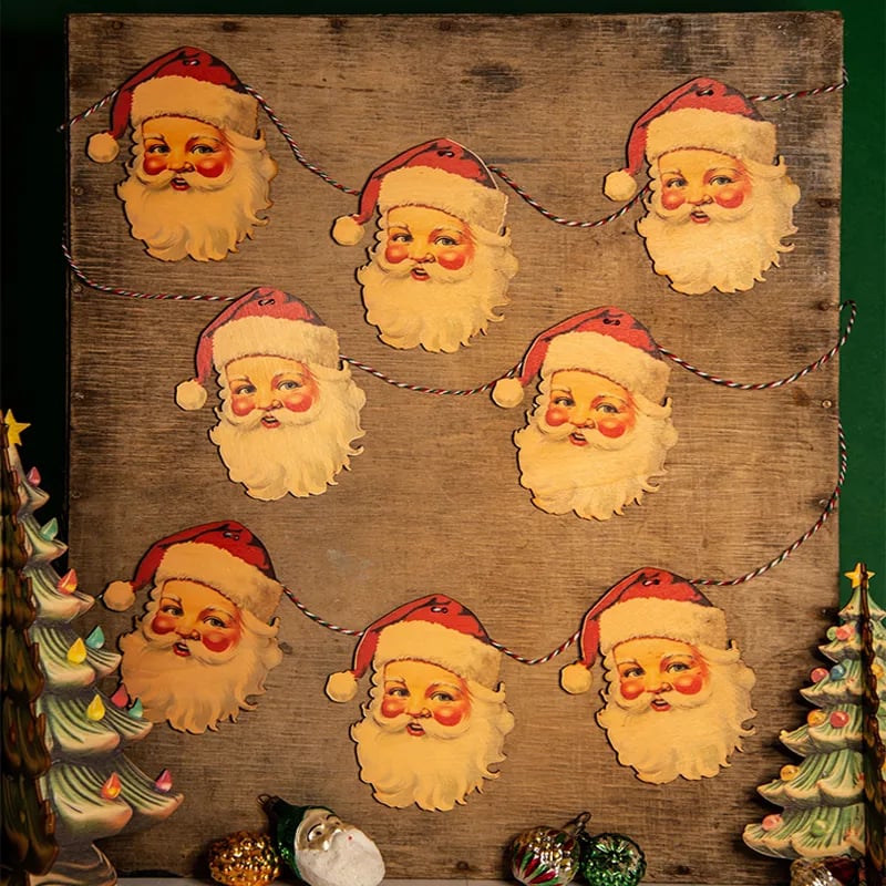 Christmas Vintage Bunting Wooden🎄