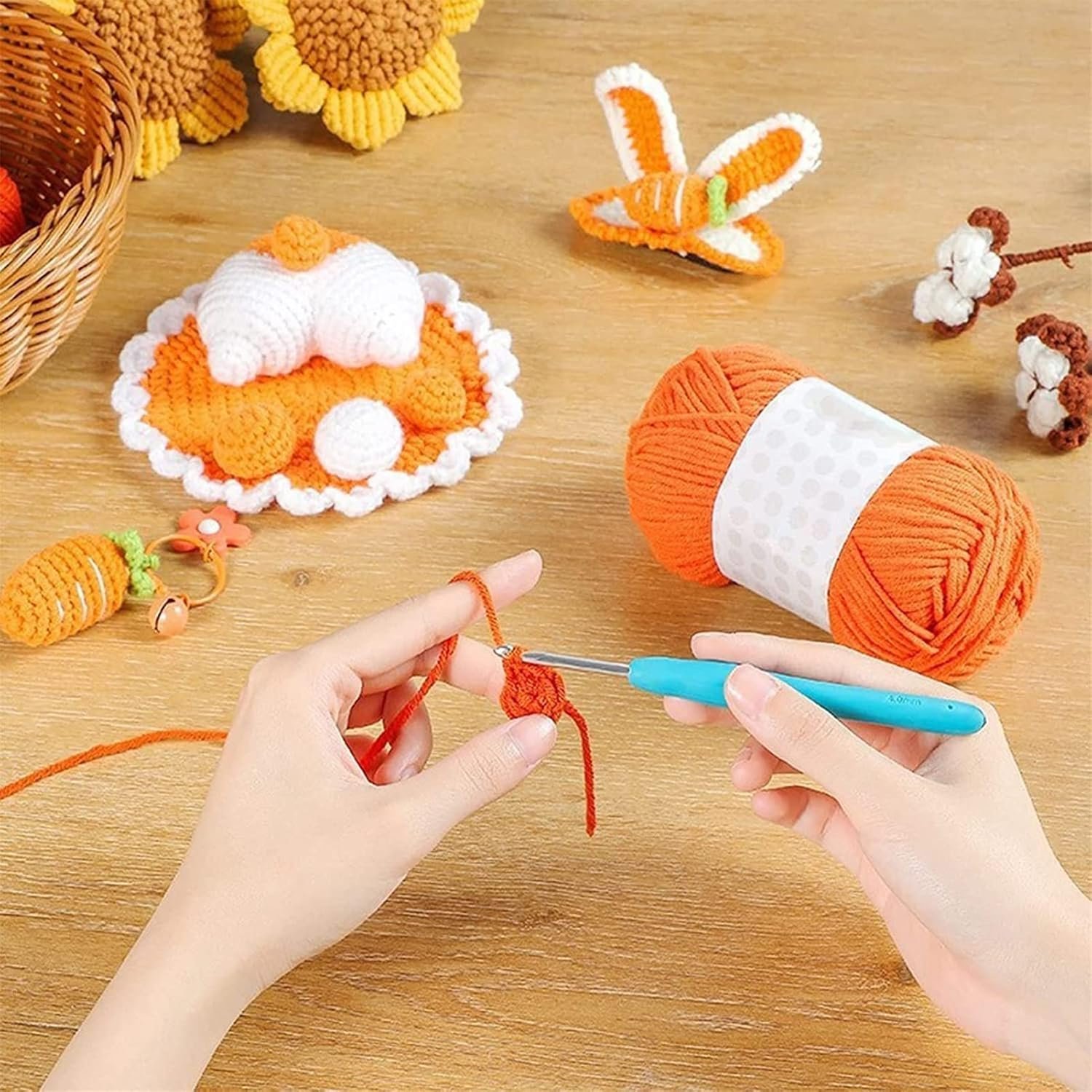 🔥Last 4 hours Sale: Save $20 -Hand-woven Flower Potted Desktop Ornaments (DIY)