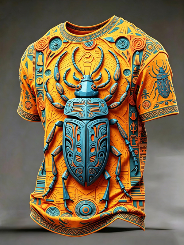 Men's Insect Reliefs Ancient Egyptian Art Print T-Shirt