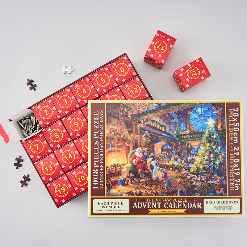Awishday Advent Calendar Christmas Jigsaw Puzzles