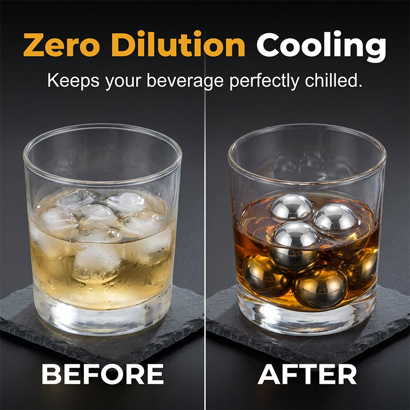 🔥Reusable Stainless Steel Whiskey Stones🧊