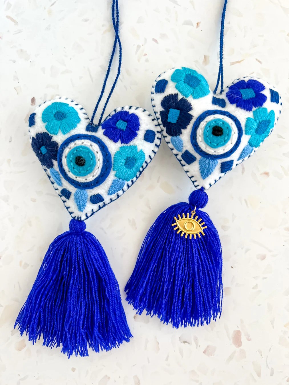 Evil eye heart embroidered tassel🎅Best Christmas Gift