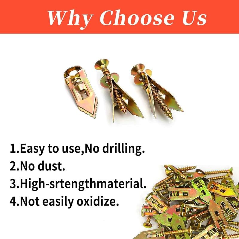 🔥Last Day 49% OFF - 🛠️Self Drilling Drywall Anchors with Screws Kit