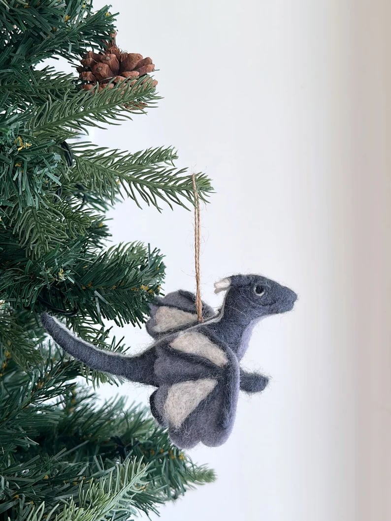 Felt Dragon Christmas Ornament