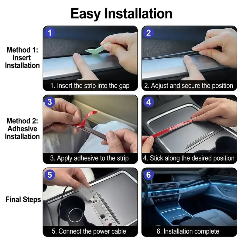 🔥Hot Sale 49% OFF🚘Intelligent LED In-Car Ambient Lighting