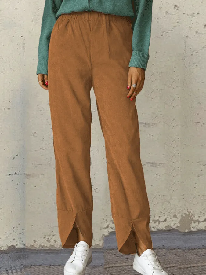 Women'S Casual Solid Color Trousers