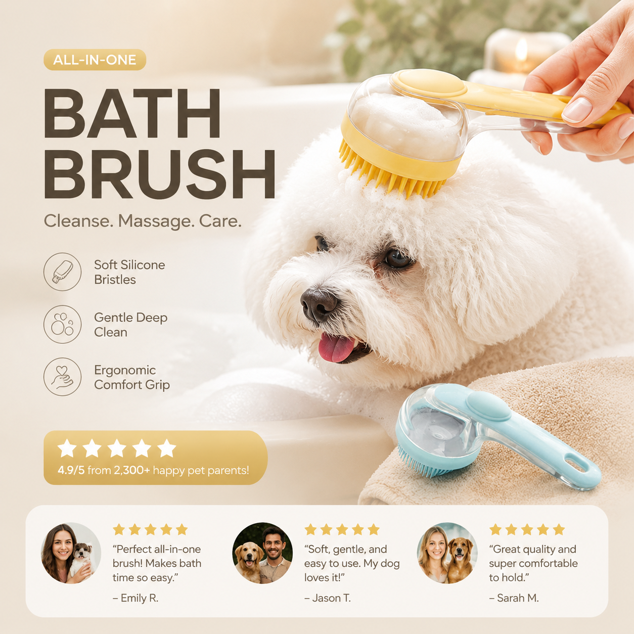 ⏳🔥LIMITED-TIME 50% OFF! 🛁 All-in-One Bath Brush – Easy, Clean & Stress-Free Bath Time ✨
