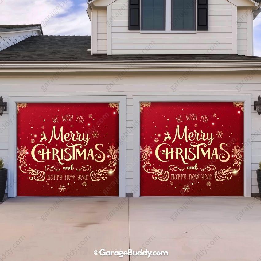 Garage Buddy | Merry Christmas B | Christmas Garage Door Cover