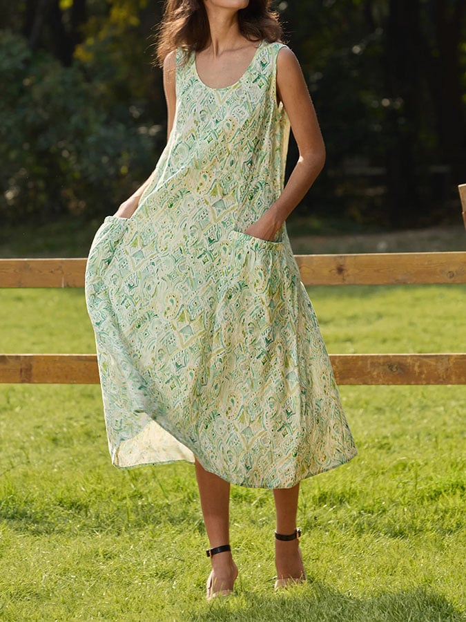 Women's Spring Summer Geometric Holiday Dress