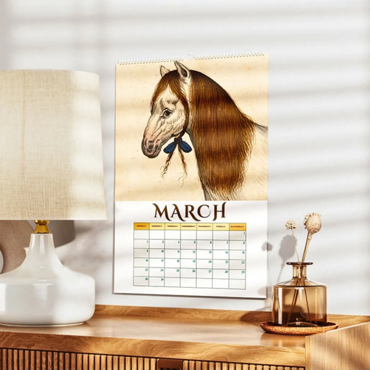 🐎2025 Medieval Horses Wall Calendar📅