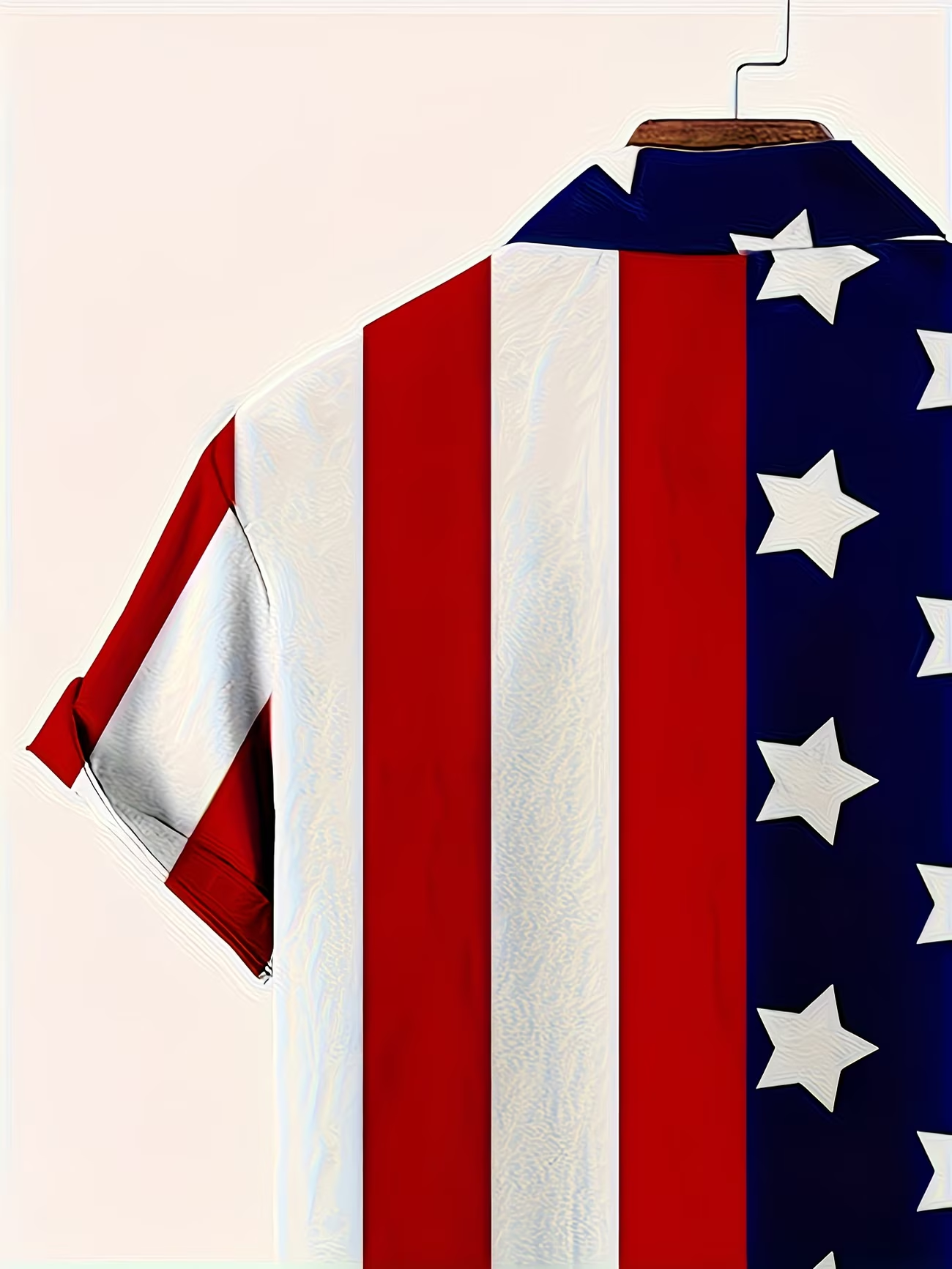 [Copy][Copy][Copy]Men's Eagle US Flag America's 250th Anniversary Button Up Shirt Short Sleeve Patriotic Collared