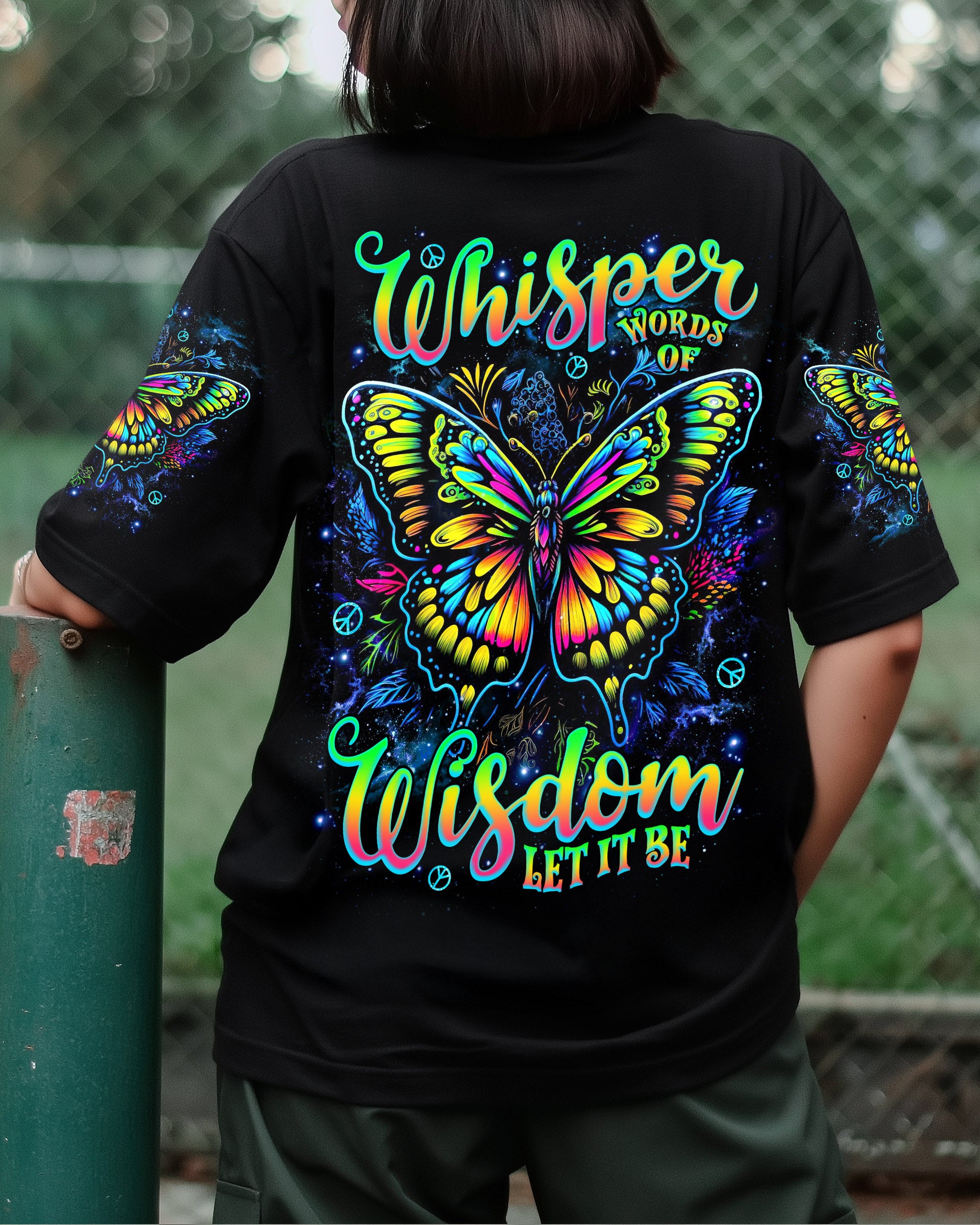 WHISPER WORDS OF WISDOM LET IT BE BUTTERFLY ALL OVER PRINT  - TLNZ2808254