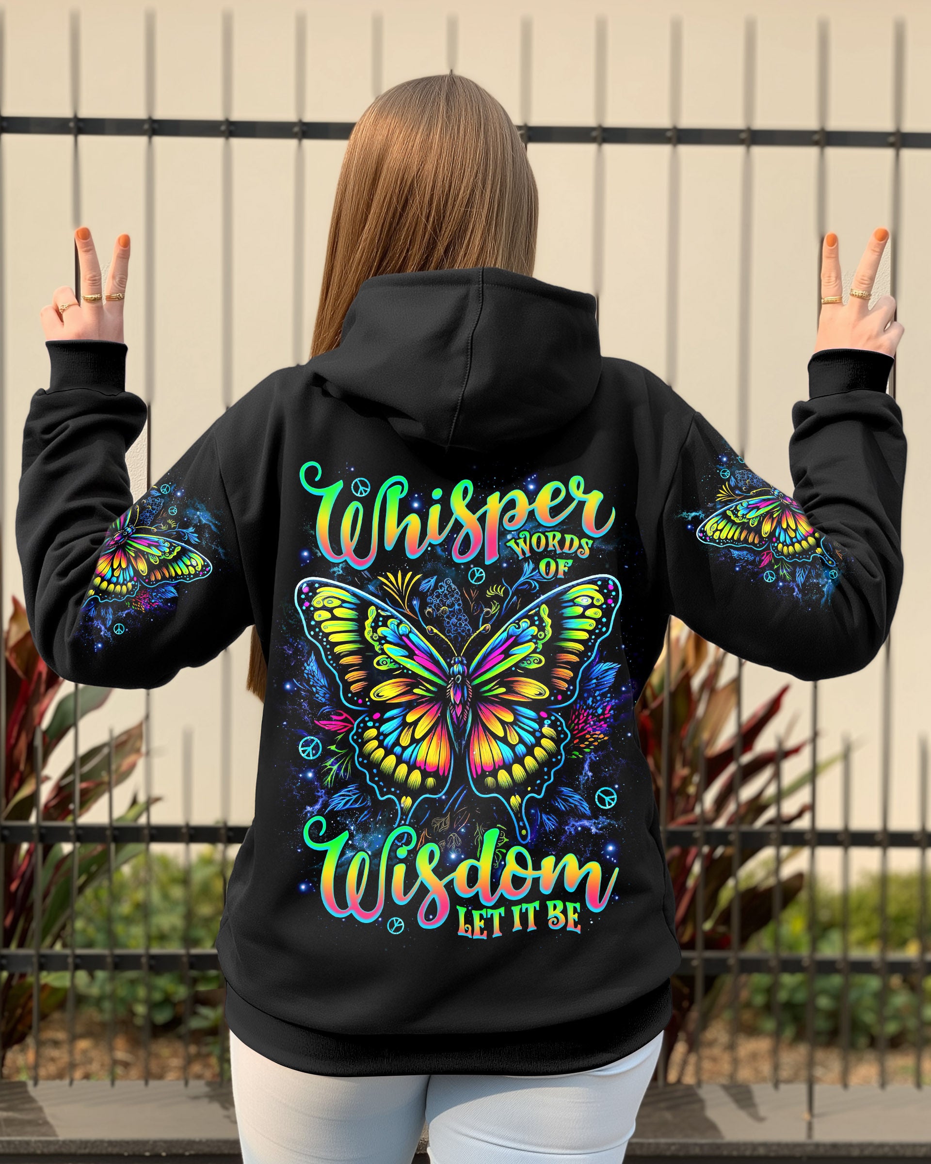 WHISPER WORDS OF WISDOM LET IT BE BUTTERFLY ALL OVER PRINT  - TLNZ2808254
