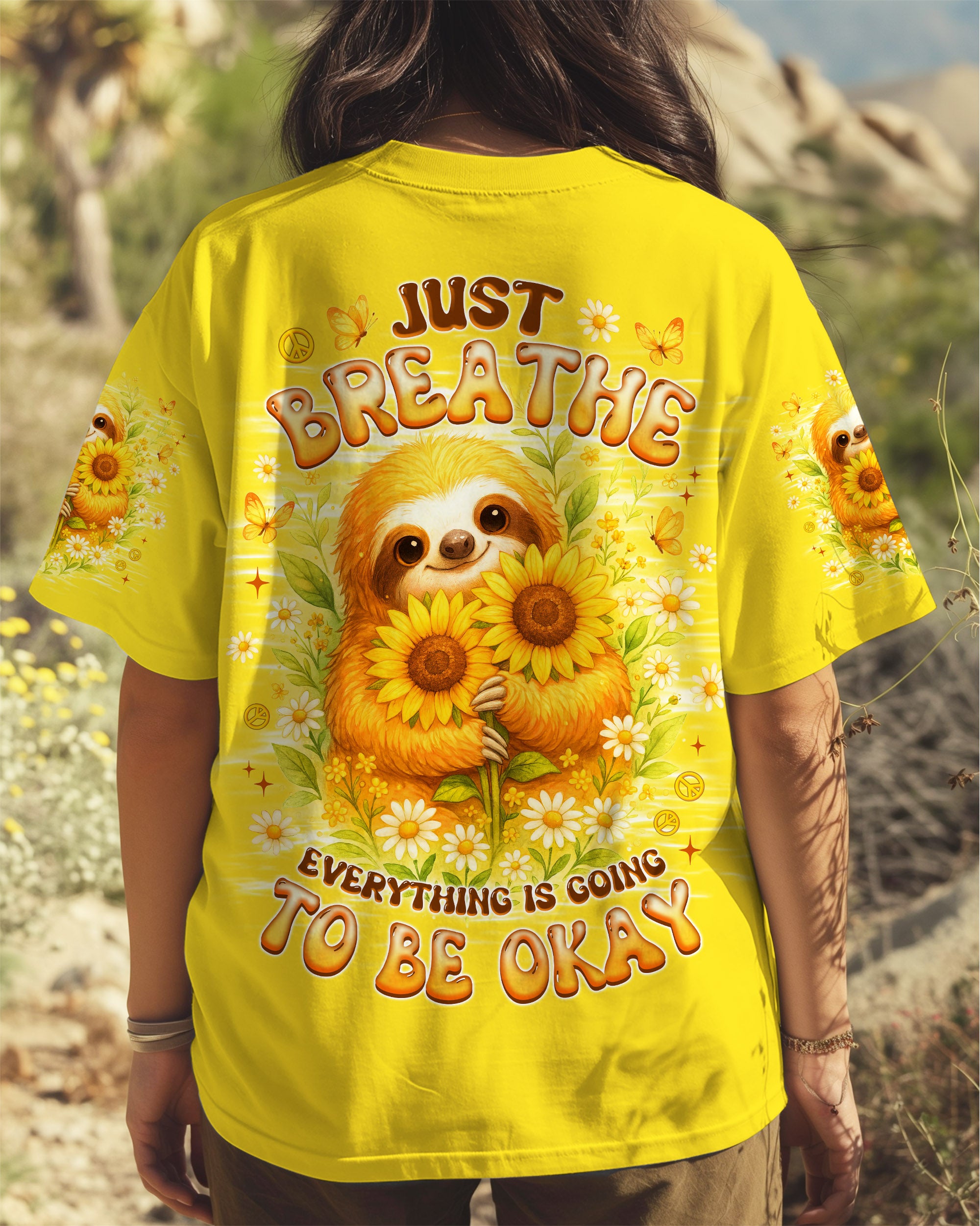JUST BREATHE SLOTH ALL OVER PRINT - TLNZ0509253