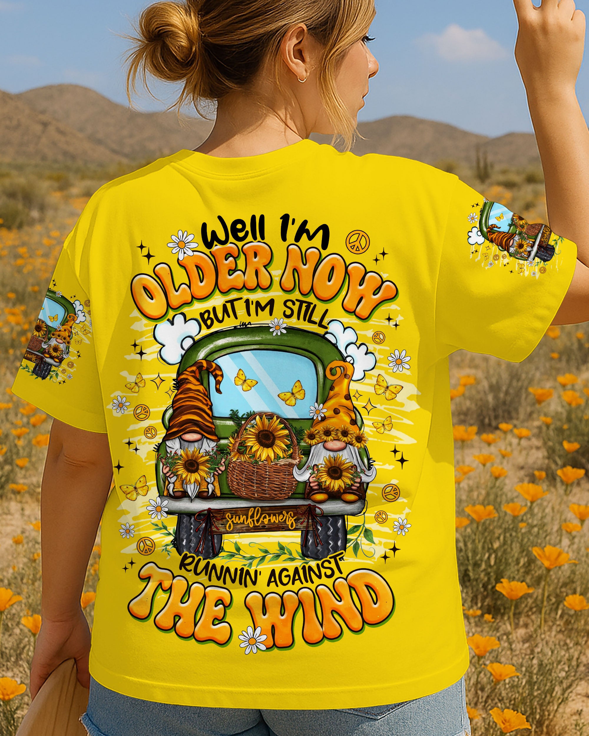 RUNNING AGAINST THE WIND GNOME ALL OVER PRINT - TLNZ2008254